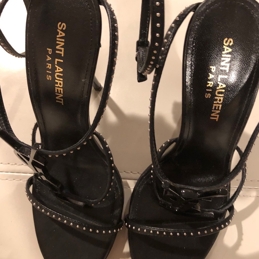 Authentic Saint Laurent Studded Heel Sandals - Picture 2 of 5
